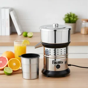 Espremedor Elétrico 500w Maquina Fazer Suco Laranja Potente Inox Bivolt Chaveado: ( 127v 220v ) Frequência: 60hz