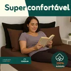 Jogo De Lençol Cama Queen Size 3 Peças Box Liso Com Elástico Malha 100% Algodão Cozzilar Toque Macio Hotel Pousada Marrom - Imagem 2