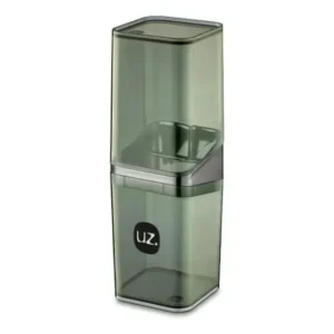 Copo Porta Escova De Dentes Com Tampa Preto UZ Com Dispenser