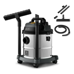 Aspirador Pó e Água Electrolux função Sopro Compacto Líquidos Químicos Inox 1800W 20L total 15L útil protetor térmico GT20i