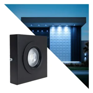 Spot Luminária Slim Sobrepor De Teto Beiral Fachada Em Alumínio Led 7w Branco Frio Externo E Interno Starlumen St3250 - Preto
