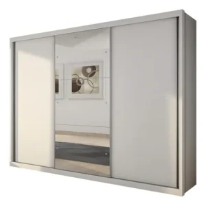 Guarda-roupa Espresso Móveis Paradizzo Gold Branco 3 Portas Corrediças MDF