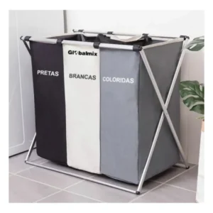 Cesto De Roupas Globalmix - 1 Unidade, Estilo Moderno Preto