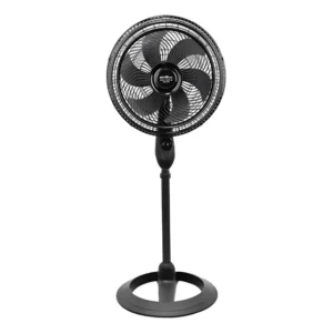 Ventilador 160w Turbo Coluna Preto Com 3 Velocidades Potente