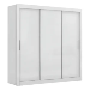 Guarda-Roupa Casal Yescasa Viena Branco 3 Portas Deslizantes MDP Moderno