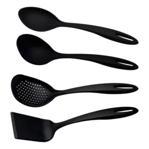 Jogo De Utensílios Para Cozinha Tramontina Conjunto 4 Peças Preto