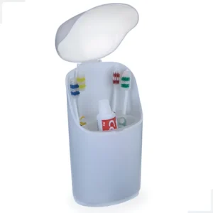 Porta Escovas De Dente E Pasta Arthi 1535 Com Tampa Branco