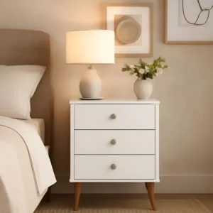 Mesa De Cabeceira Mix 3 Gavetas Branco Dullar Móveis