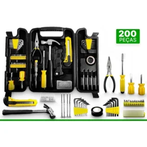 Jogo De Ferramentas 200 Pçs Profissional Conserto Manutenção