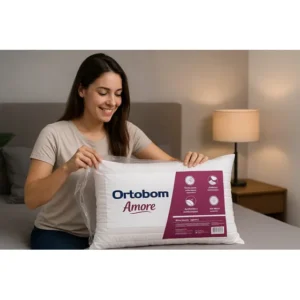 Travesseiro Fibra Siliconada Ortobom Amore Cor Branco
