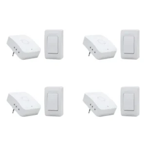 Kit C/4 - Campainha Sem Fio Qualitronix Pilha/tomada 52 T... Branco