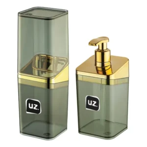 Kit Lavabo Porta Sabonete Líquido Porta Escovas Slim