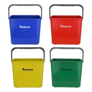 Balde Bralimpia 4l Conjunto Com 4 Peças Limpeza E Higiene Amarelo Azul Verde E Vermelho