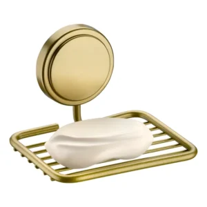 Saboneteira Porta Sabonete Parede Banheiro Adesivo Dourado