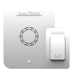 Campainha Sem Fio 60 Toques Musicais Qualitronix Com Bateria Branco 127/220v