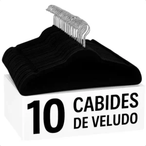 Kit Cabides Veludo De Roupa Antideslizante Slim Adulto 10 Un