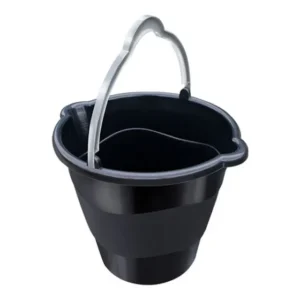 Balde Plastico Grande 10 Litros C/ Bico Duplo Preto Arqplast