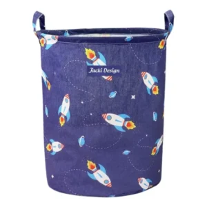 Cesto Organizador Brinquedo Roupa Suja Dobrável Jacki Design Azul Calado