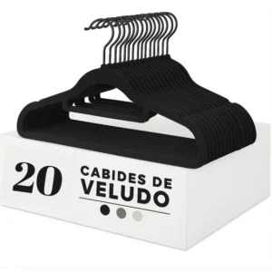 Cabides De Veludo Adulto Fino Antideslizante Roupas 20 Peças