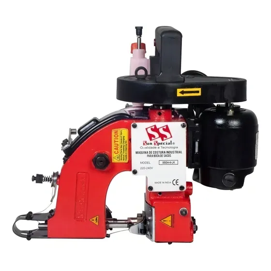 Máquina de Costura Sacaria Portátil Sun Special SSDA-6-LK-RED 300W Vermelha