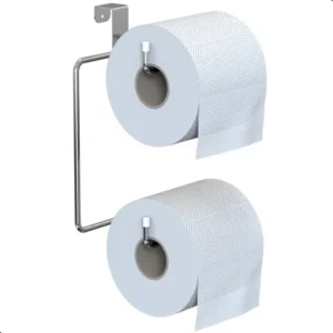 Porta Papel Higiênico MetalCromo ARM Cromado Prateado 2 Rolos