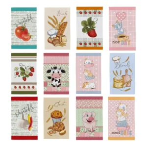 7 Pano De Prato Copa Atoalhado 40x65 Cozinha Teka C/ Bainha