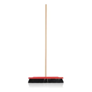 Vassoura De Pelo Animal Natural 60cm Com Cabo Resistente