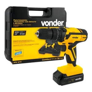Parafusadeira/furadeira de Impacto a Bateria 12V Pfv 074 Vonder 50 Hz/60 Hz
