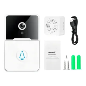 Campainha Sem Fio Laurus com Câmera WiFi e Áudio, Segurança Residencial