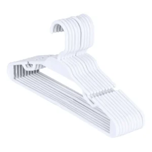 Kit 50 Cabides Infantis Para Roupa Infantil Bebê Branco Branco