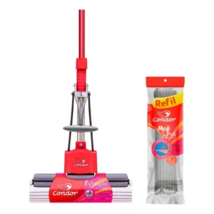 Kit 1 Rodo Mágico Condor Mop Pva Com Cabo 1 Refil Mop