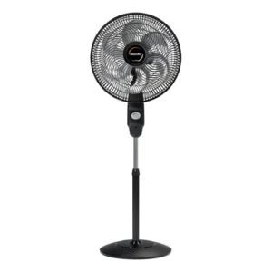Ventilador De Coluna Mallory Éolo Preto E Grafite - Cor das pás Prateado Diâmetro 40 cm Material das pás Plástico Quantidade de pás 6
