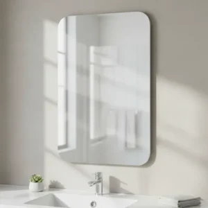 Espelho 3mm Retangular Com Cantos 80x60 Com Fita Dupla Face