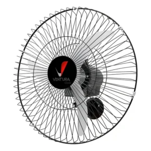 Ventilador de Parede Venti-Delta 60cm 3 Pás Oscilante Bivolt Preto