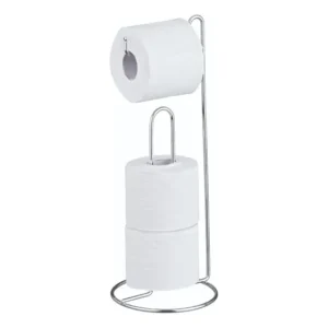Passerini suporte porta papel higiênico banheiro 14.5x35cm prateado cromado