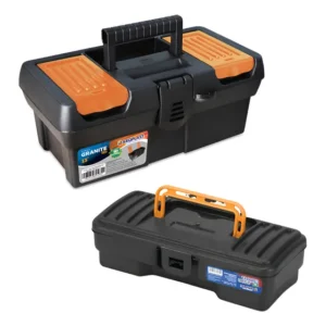 Kit 2 Maletas Ferramentas Caixas Reforçadas Grande Pequena Preto