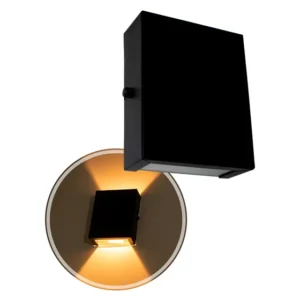 Kit 3x Arandela Slim 2 Focos Em Alumínio Para Parede Muro Interna Externa St1597 - Preta