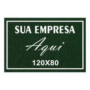 Capacho Personalizado Capacheria 120x80cm Verde Antiderrapante para Empresas