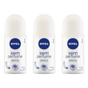 Desodorante Rollon Nivea Sensitive Pure S/perfume 50ml-kit3 Sem Perfume