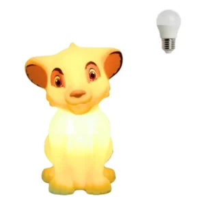 Luminária Infantil Simba Led Rei Leão Disney Com Lâmpada
