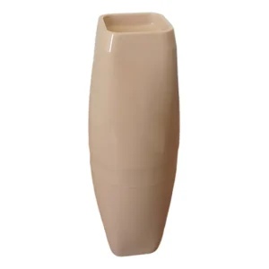 Porta Escova E Creme Dental Com Tampa Premium Capuccino Uz Bege