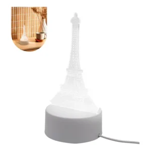 Luminária De Mesa RY Led 3d Abajur Paris Torre Eiffel Usb Estrutura Branco