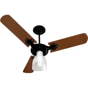 Ventilador Teto Ventura 3 Pás 3 Velocidades Ventidelta Estrutura Preto Pás Mogno Diâmetro 95 " Frequência 50 Hz Material das pás MDF