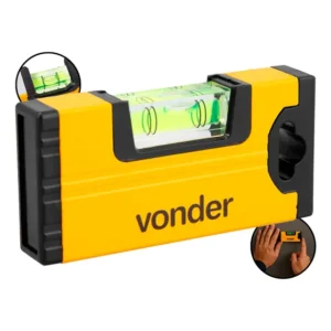 Nível Alumínio De Bolso Portátil Bolha Horizontal 4' Vonder