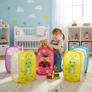 Cesto Organizador Bebe Infantil Dobrável Roupas Brinquedos