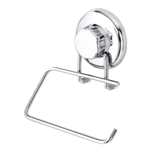 Papeleira Porta Papel Higiênico De Parede Inox Ventosa Astra Cor Prateado