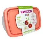 3 Pote Plástico 785ml Retangular Microondas Freezer Bpa Free Cor Cinza Sanremo - Imagem 7