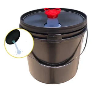 Balde Para Cloro De Piscina 16 Litros Com Tampa Preto