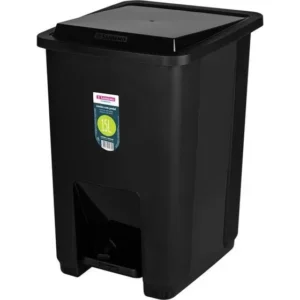 Lixeira com Pedal 15 Litros Plástico Multiuso Sanremo Preto