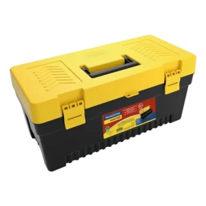 Caixa Plástica Para Ferramentas 20'' Com Bandeja Tramontina Cor Preto/Amarelo